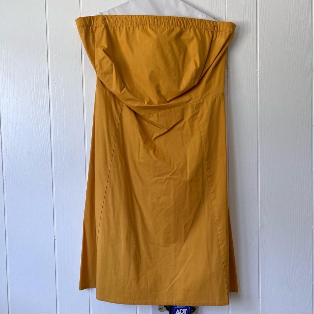 Ashley Stewart Yellow Strapless Dress with Belt (NWOT)